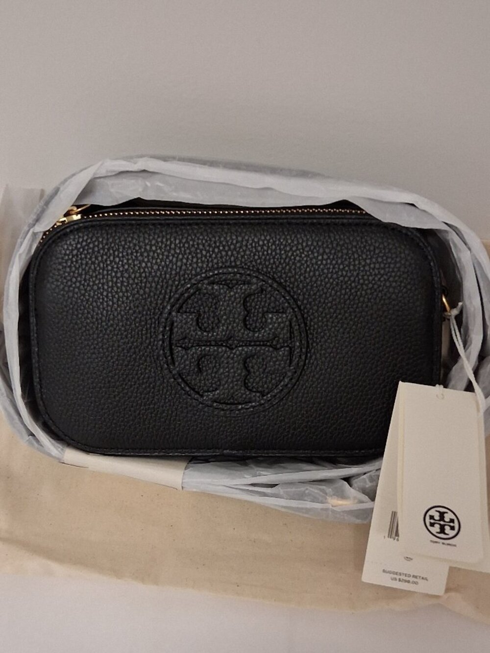 Tory Burch Miller Mini Crossbody Bag Black Style #158757